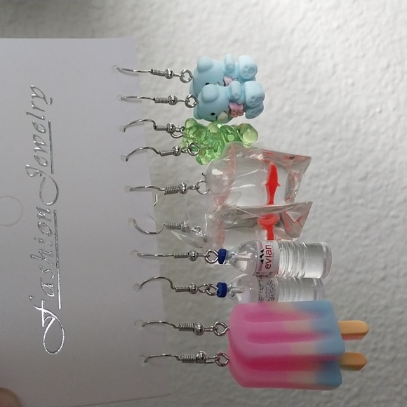 5 Pairs of Cute Cartoon  Earrings. - Picture 2 of 7